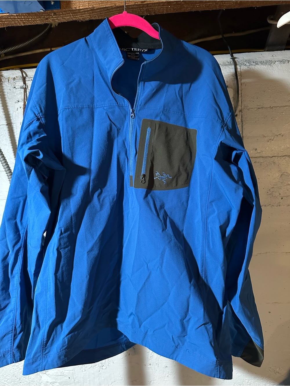 Arc'teryx Blue Lightweight Softshell Half-Zip with Chest Pocket